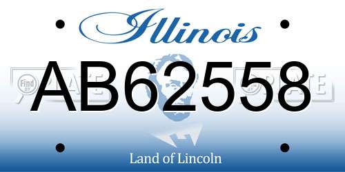 AB62558 Illinois License Plate