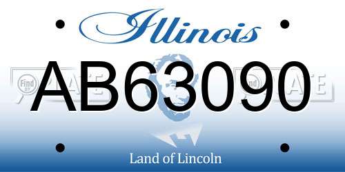 AB63090 Illinois License Plate