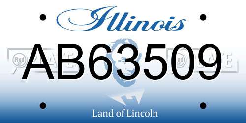 AB63509 Illinois License Plate