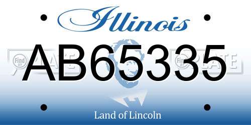 AB65335 Illinois License Plate