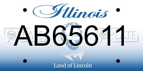 AB65611 Illinois License Plate