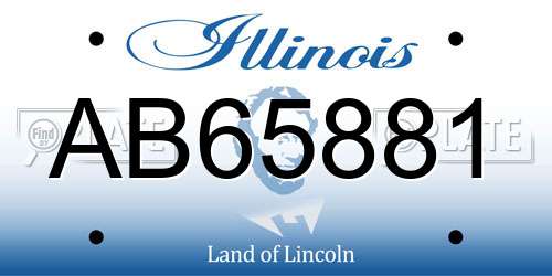 AB65881 Illinois License Plate