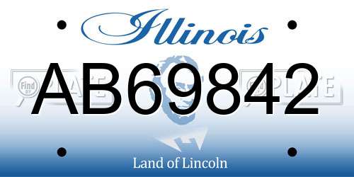 AB69842 Illinois License Plate