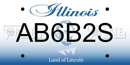 AB6B2S Illinois License Plate