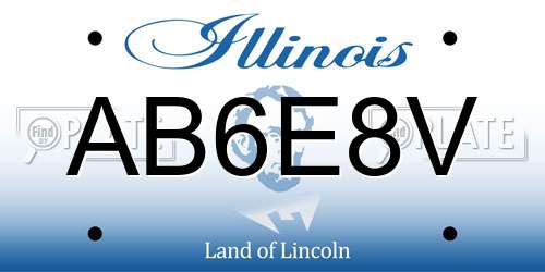 AB6E8V Illinois License Plate