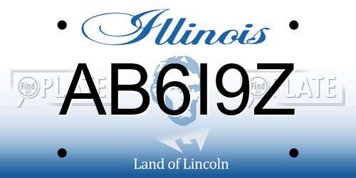 AB6I9Z Illinois License Plate