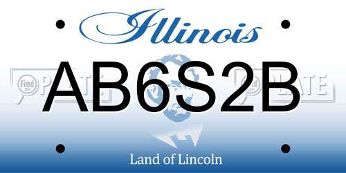 AB6S2B Illinois License Plate