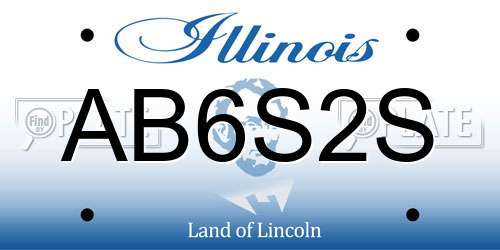 AB6S2S Illinois License Plate