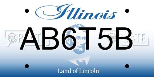 AB6T5B Illinois License Plate