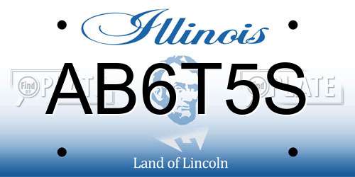 AB6T5S Illinois License Plate