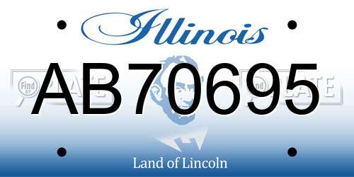 AB70695 Illinois License Plate