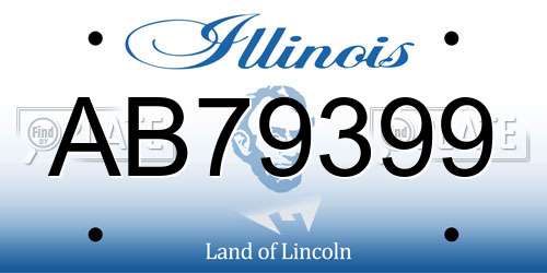 AB79399 Illinois License Plate
