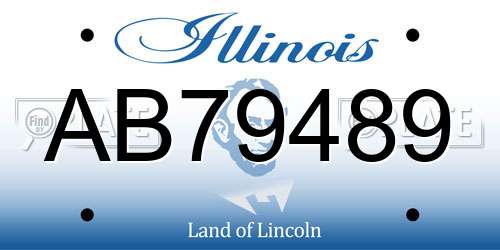 AB79489 Illinois License Plate