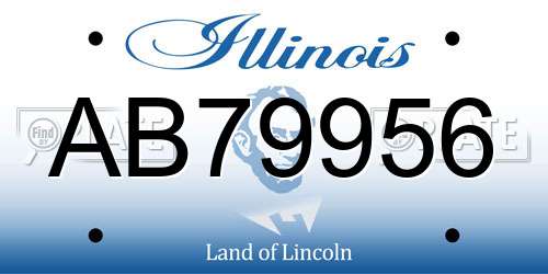 AB79956 Illinois License Plate