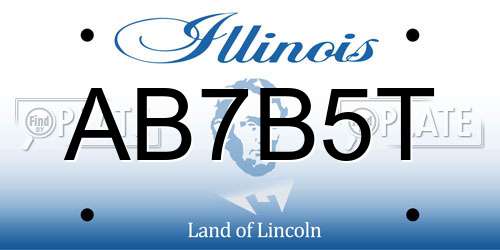 AB7B5T Illinois License Plate