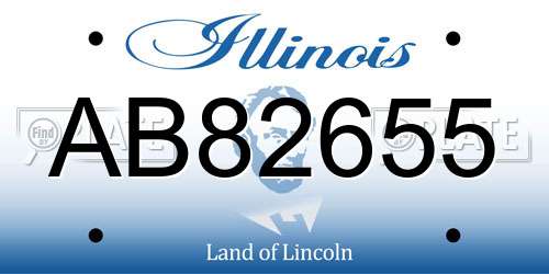 AB82655 Illinois License Plate