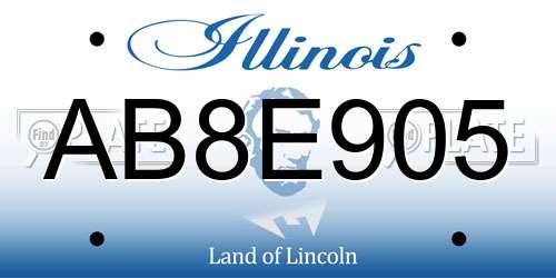 AB8E905 Illinois License Plate