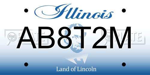 AB8T2M Illinois License Plate