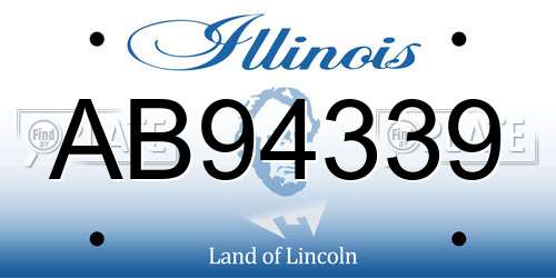 AB94339 Illinois License Plate
