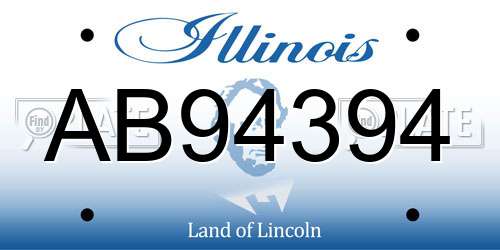 AB94394 Illinois License Plate