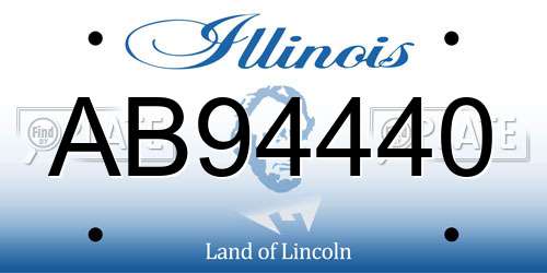 AB94440 Illinois License Plate