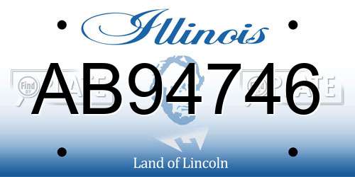 AB94746 Illinois License Plate