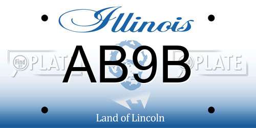 AB9B Illinois License Plate