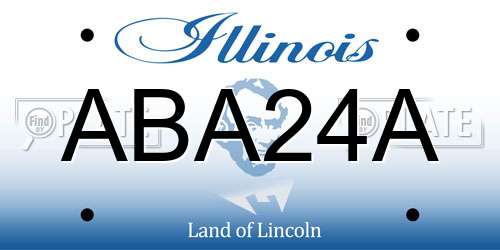 ABA24A Illinois License Plate
