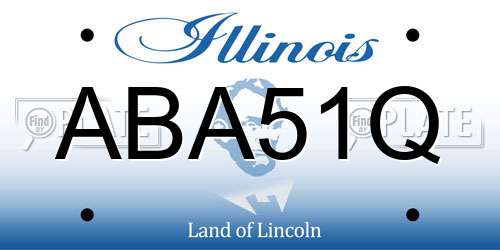 ABA51Q Illinois License Plate
