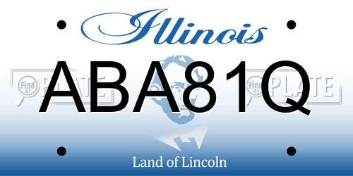 ABA81Q Illinois License Plate