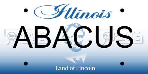 ABACUS Illinois License Plate