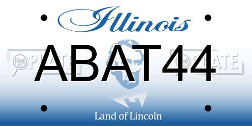 ABAT44 Illinois License Plate