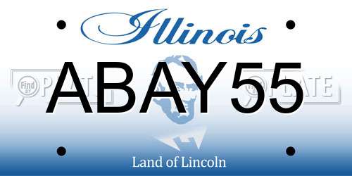 ABAY55 Illinois License Plate