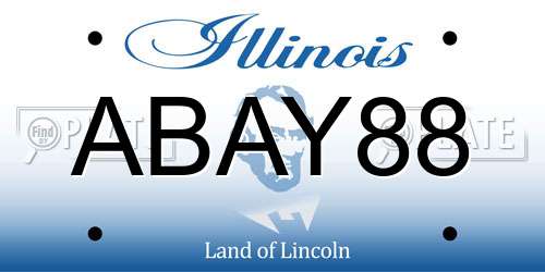 ABAY88 Illinois License Plate
