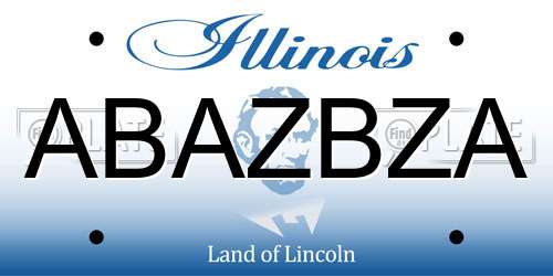 ABAZBZA Illinois License Plate