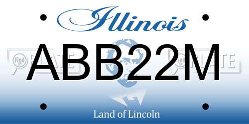 ABB22M Illinois License Plate