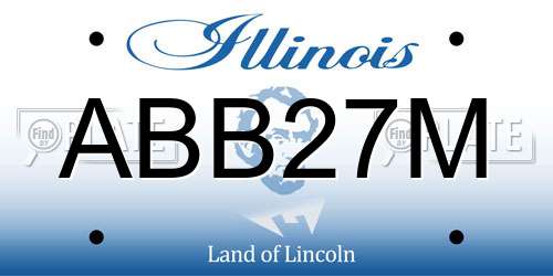 ABB27M Illinois License Plate