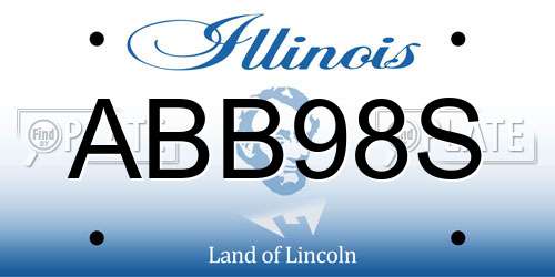 ABB98S Illinois License Plate