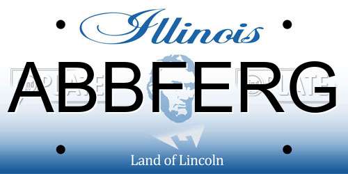 ABBFERG Illinois License Plate
