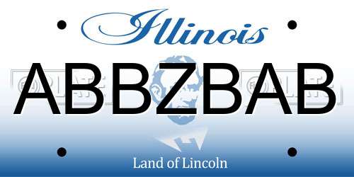 ABBZBAB Illinois License Plate