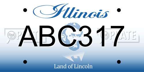 ABC317 Illinois License Plate