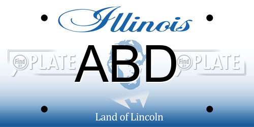 ABD Illinois License Plate