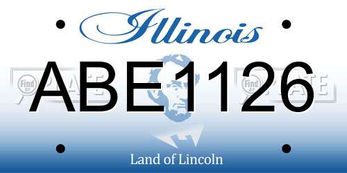 ABE1126 Illinois License Plate