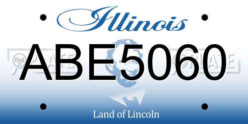 ABE5060 Illinois License Plate