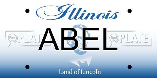 ABEL Illinois License Plate