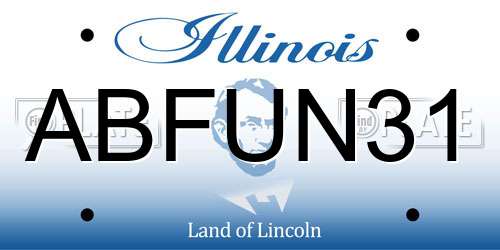ABFUN31 Illinois License Plate