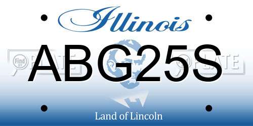 ABG25S Illinois License Plate