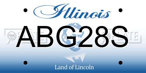 ABG28S Illinois License Plate