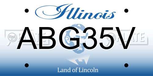 ABG35V Illinois License Plate