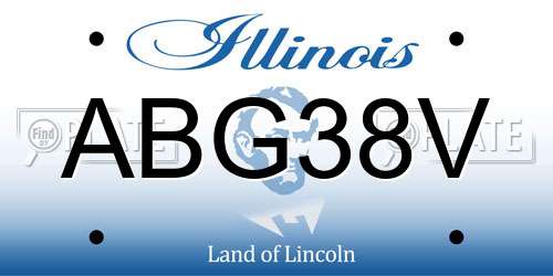 ABG38V Illinois License Plate